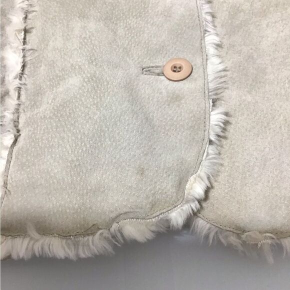 Wilsons Leather Penny Lane Style Suede Faux Fur Trim Coat Size Large - Picture 8 of 14